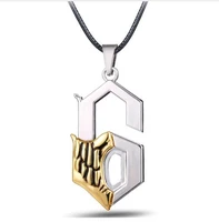 hot anime bleach series alloy silver necklace grimmjow jeagerjaques anime jewelry shape figure 6 pendant accept dropshipping