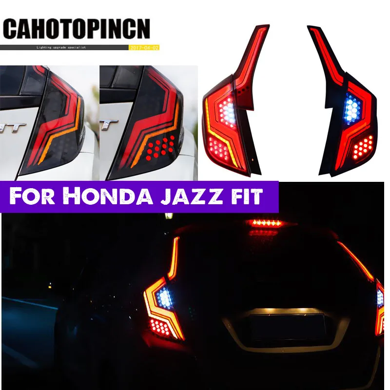 Автостайлинг задние фонари для Honda Jazz Fit GK5 2014 2018 светодиодные противотуманные