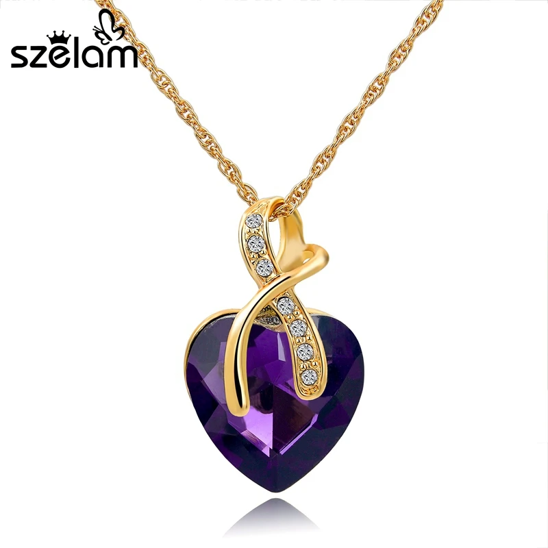 Женское Ожерелье с австрийскими кристаллами Szelam ювелирные подвески в форме