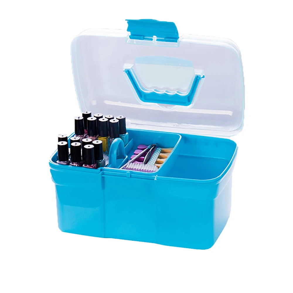 3-слойная портативная и прозрачная коробка для хранения лака ногтей максимальная