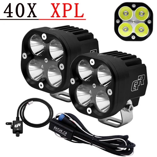 CREE XPL S 2X U3 светодиодный Универсальный 3 Режим противотуманная фара для велосипеда вспомогательная лампа с алюминиевым радиатором Корпус 4200lm мотоциклетная фара грузовика пятно света Вит - Цвет: CREE XPL S