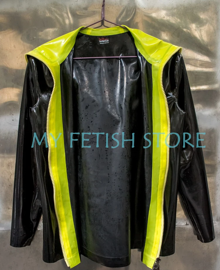(RD813)Luxury Custom Top quality 100% natural latex jacket second skin latex catsuit  fetish wear