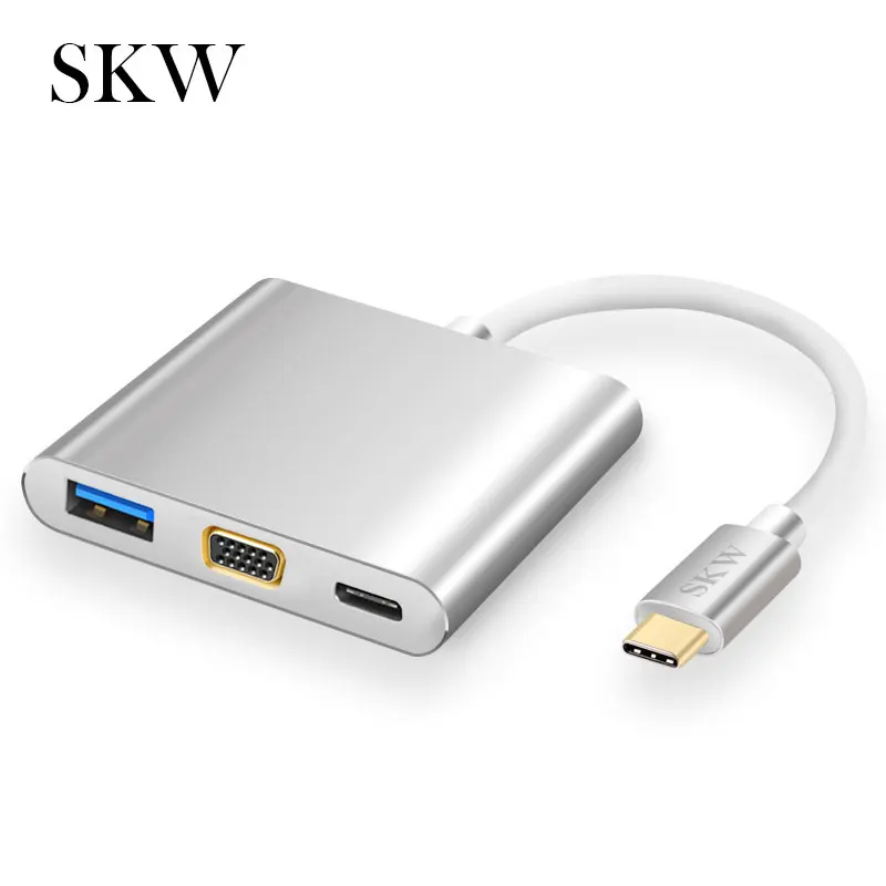 SKW T C005 type C к VGA + USB конвертер видеокабель HD 60Hz/8 K для ноутбука Apple MacBook Pro