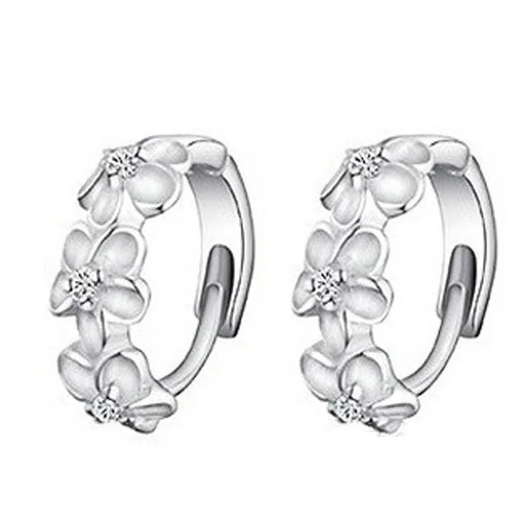 Очаровательные ювелирные украшения в форме цветка Пряжка для ушей камелии