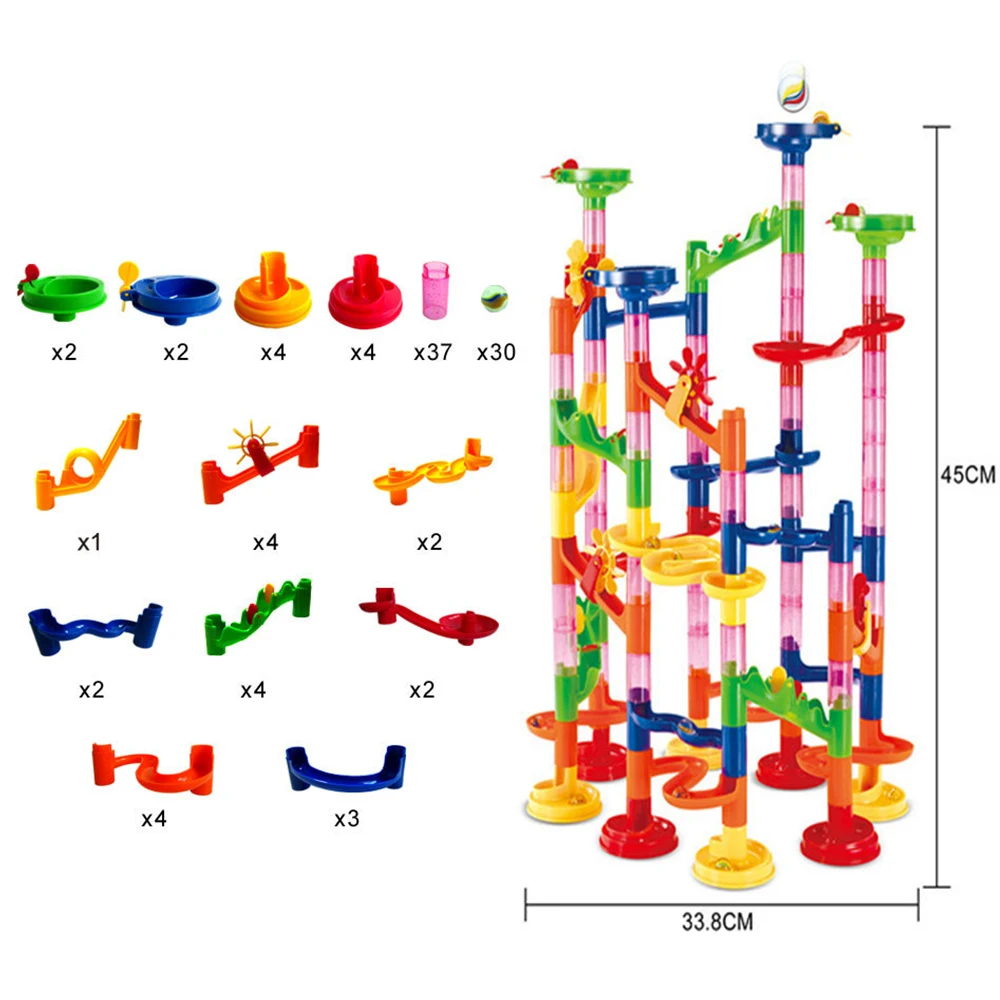 105 шт. Детский конструктор гоночная трасса|Динамические конструкторы с шариками|