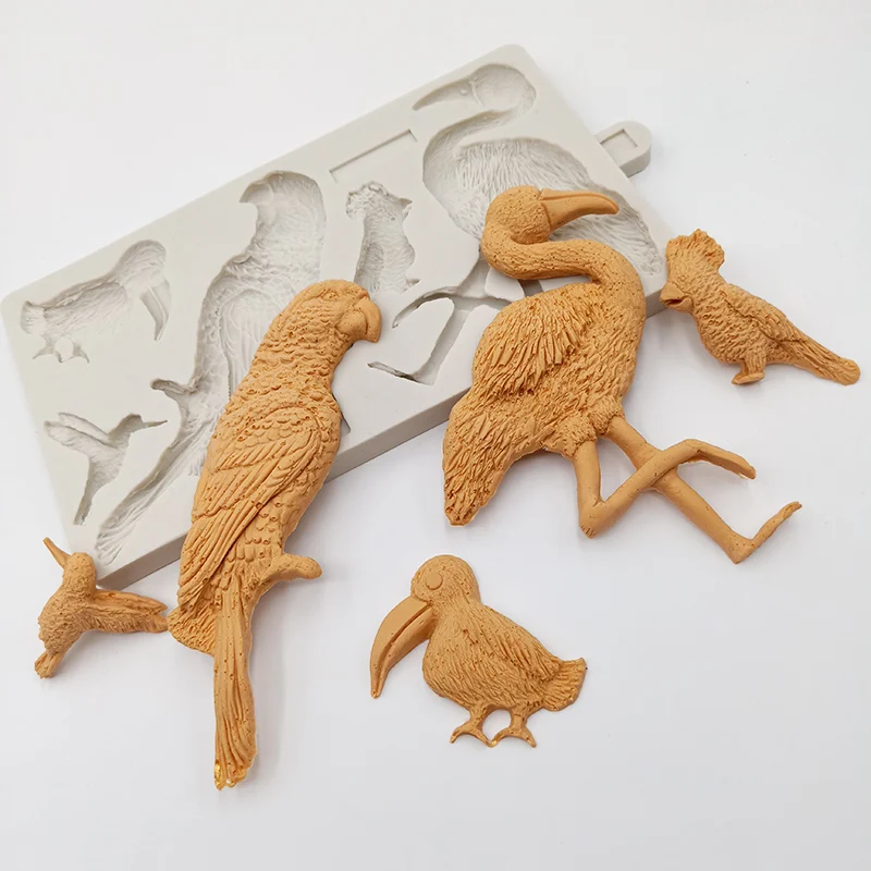 minsunbak Various Bird Silicone Molds DIY Cake Decoration Chocolate 3D Gingerbread Baking Tool Sugar Craft Tools | Дом и сад