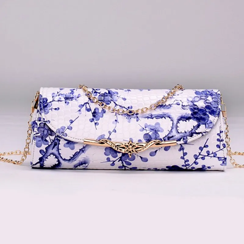 Синие и белые женские сумки-мессенджеры с принтом сумка через плечо из