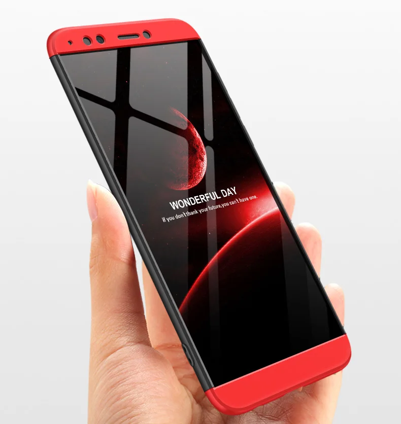 Защитный чехол 3-в-1 для Huawei honor 7c полноразмерный задняя крышка Y7 prime 2018 жесткий