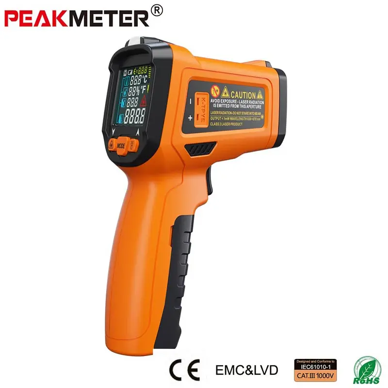 infrared thermometer PEAKMETER PM6530D digital thermometer hygrometer electronic temperature sensor humidity meter K-type pyrome