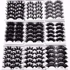 Новинка 5 пар 3D накладные ресницы из норкового меха крест-накрест пушистые 22 мм-25 мм Накладные ресницы ручной работы