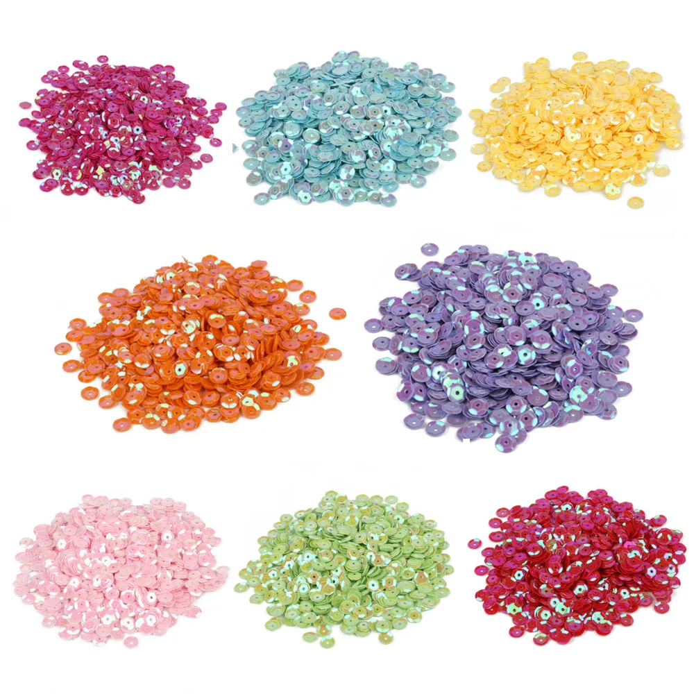 1200pcs 6mm AB Color Round PVC loose Sequins Crafts Paillette Sewing Scrapbooking Decoration DIYClothing Accessories | Дом и сад