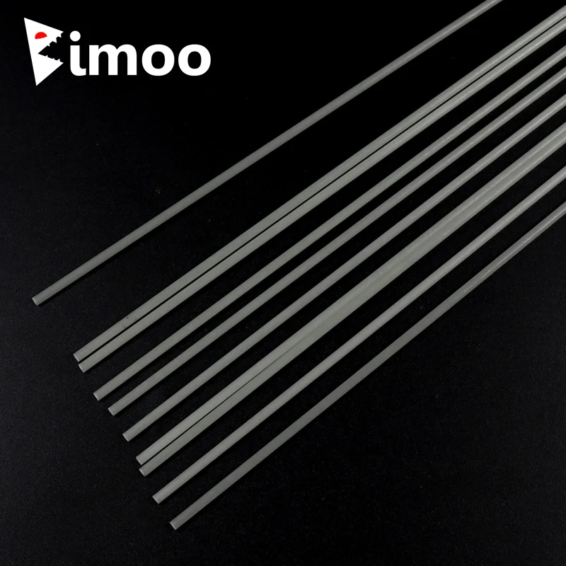 Bimoo 200 шт 1 мм 2 мм круглая Стекловолоконная палка для кальмара джиг крюк для изготовления стержня наконечник для строительных поплавок, рыболовные снасти аксессуары