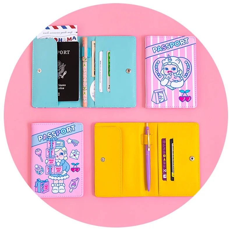 Milkjoy Cute Ins Passport Case Card Holder Sticker Cover | Багаж и сумки