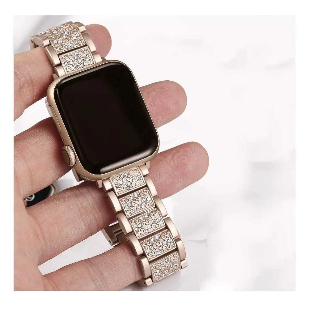 Ремешок из нержавеющей стали для Apple watch 4 3 металлический браслет iwatch band 40 мм 42 44 38