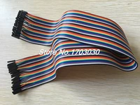 40cm 2 54mm ff 40 pin solderless colored flexible breadboard jumper wire