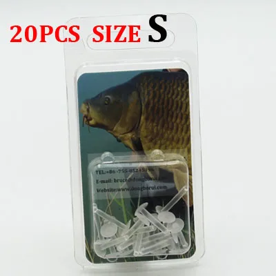 20PCS S 20 шт. приманки для ловли карпа, пробки для ловли рыбы, приманки для волос, ограничители Для Приманки, мясные мате, заколки для волос, аксессуары для ловли карпа, снасти - Цвет: 20PCS S
