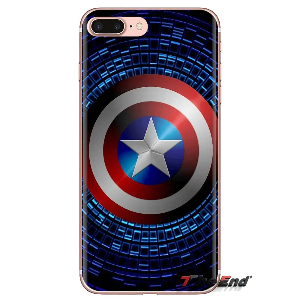 For Xiaomi Mi3 Samsung A10 A30 A40 A50 A60 A70 Galaxy S2 Note 2 Grand Core Prime Captain America Shield TPU Transparent Bag Case |