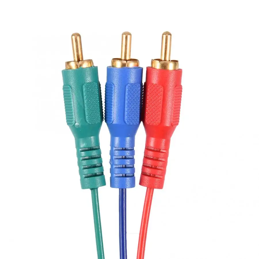 5 футов 1 м VGA штекер 15 pin to 3 RCA видео кабель адаптер для HDTV PC DVD ноутбук |