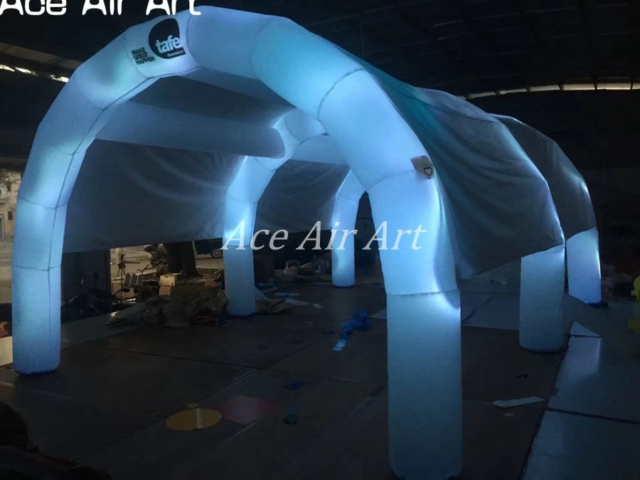 Bestellen Riesen Tragbare Weiße Led Beleuchtung Aufblasbare Tunnel Party, Durch Tunnel Festzelt Aufblasbare Arch Kanal Zelt
