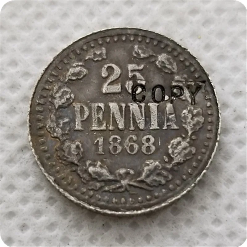 1865-1871 ФИНЛЯНДИЯ 25 пенния копия памятных монет-копия монет медаль коллекционные