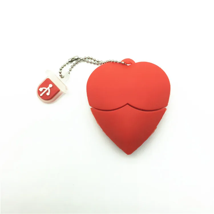 USB флеш накопитель с красным сердцем 4/8/16/32 ГБ|u disk|flash memory stickheart usb |