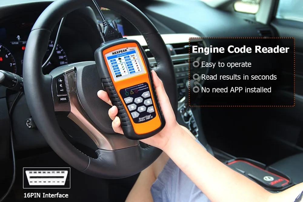 OBD2 Авто сканер nexпика NX501 OBD 2 код ридер автомобильный диагностический инструмент Универсальный OBD Код двигателя ридер