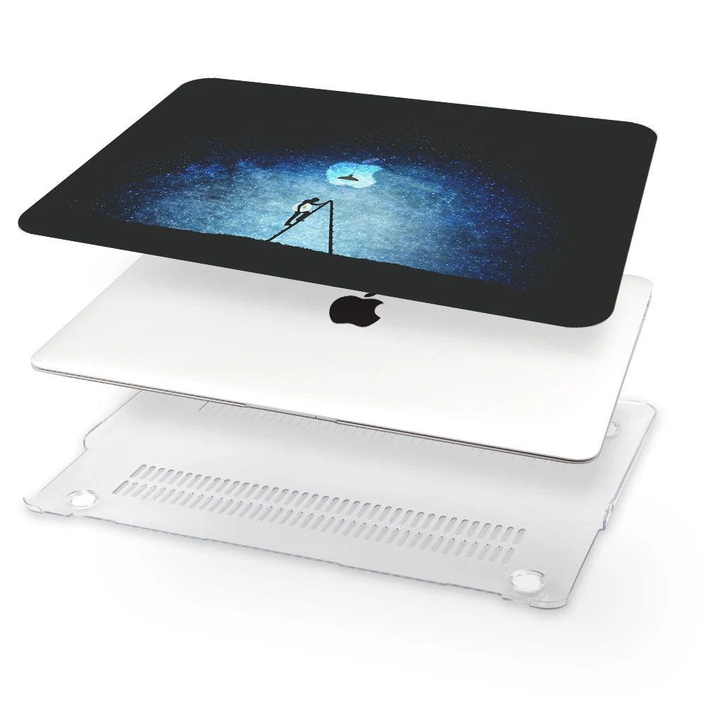 Новинка 2019 чехол для планшета жесткий с цветным принтом Apple Macbook Air 11 13 Pro Retina Touch Bar