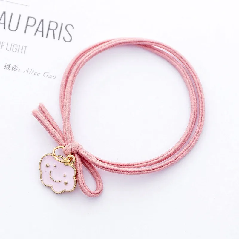 1 шт. милые розовые женские веревочки для волос модные шикарные резинки