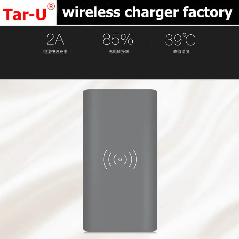Tar-U 10000 mAh Универсальный Портативный power bank, 50 шт./лот Qi wireless power bank Dual USB внешний аккумулятор для iPhone X/XR SamsunS9