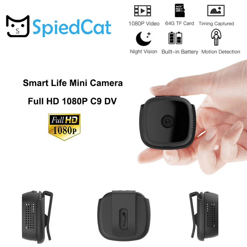 Sovawin мини камера C9 DV Micro 1080P HD наружная инфракрасная ночного видения маленькая