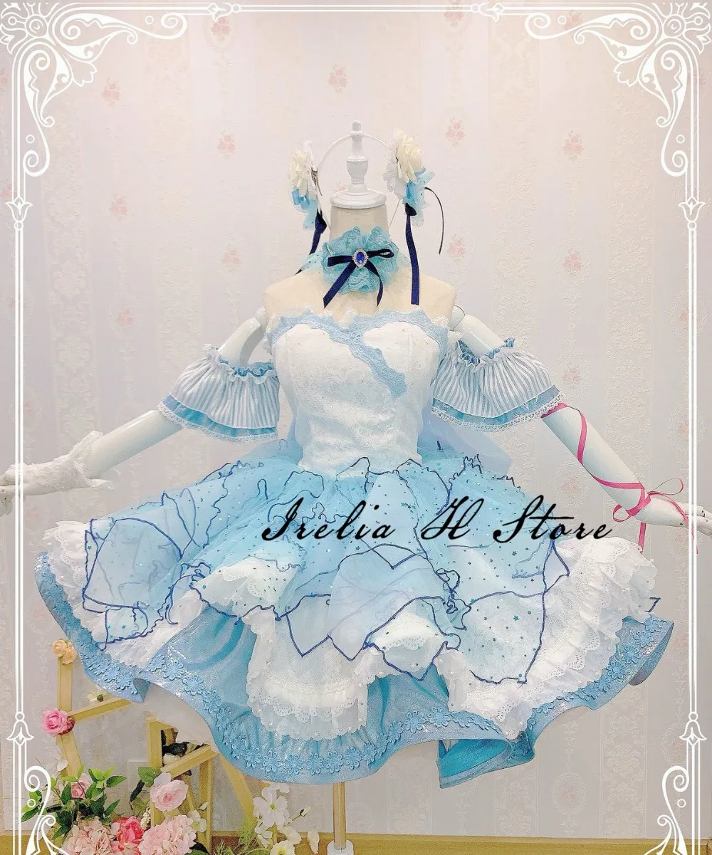 Милый! Солнечный свет! Aqours Watanabe You Медузы комплект косплей костюм голубое платье