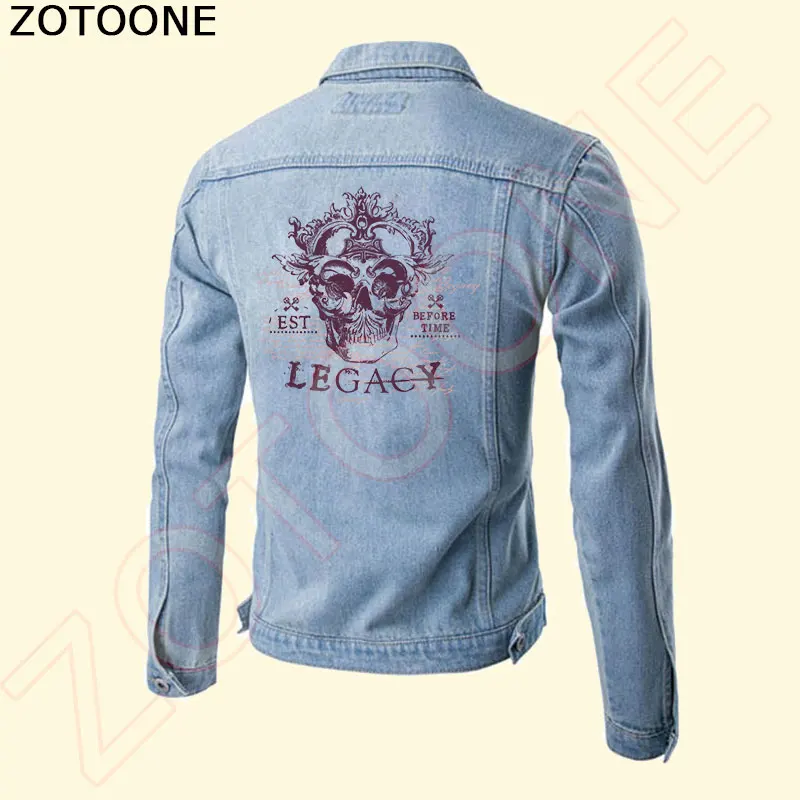 ZOTOONE Череп Король LEGACY одежда патчи A level моющиеся DIY Аксессуары украшение железо на