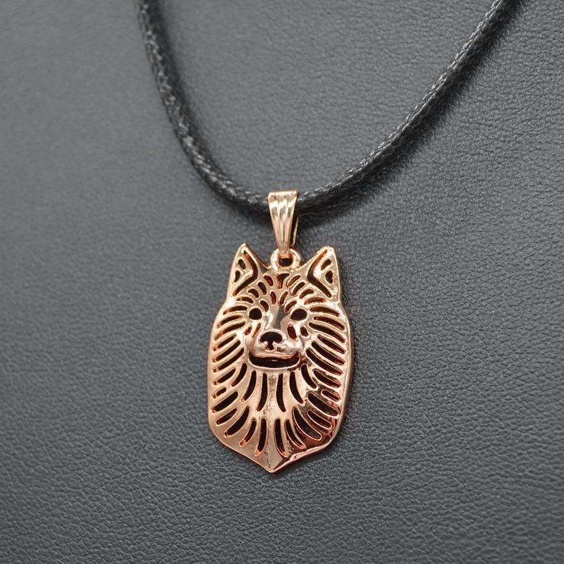 Rope Chain Women Jewelry Pet Dog Necklaces Lovers' Metal Finnish Spitz Pendant Drop Shipping Retail | Украшения и аксессуары