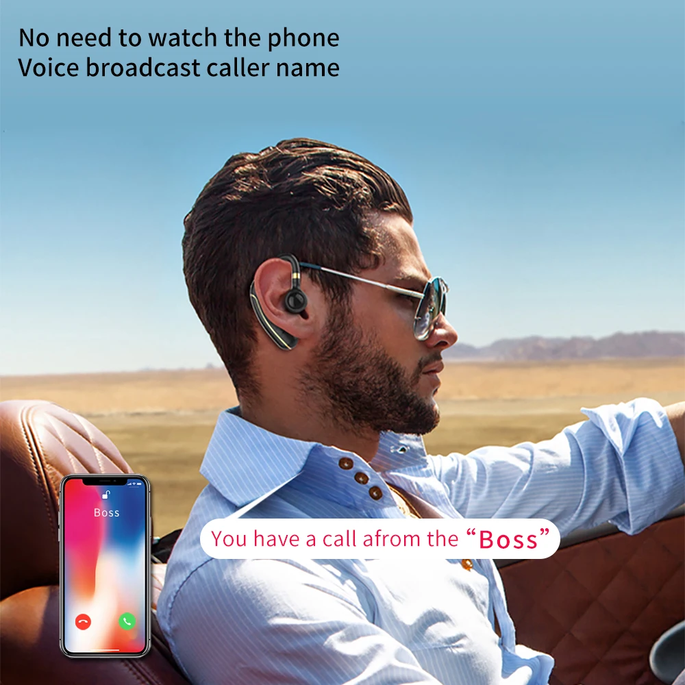 XGODY FC1 новый дизайн деловая Bluetooth 5 0 гарнитура беспроводные наушники