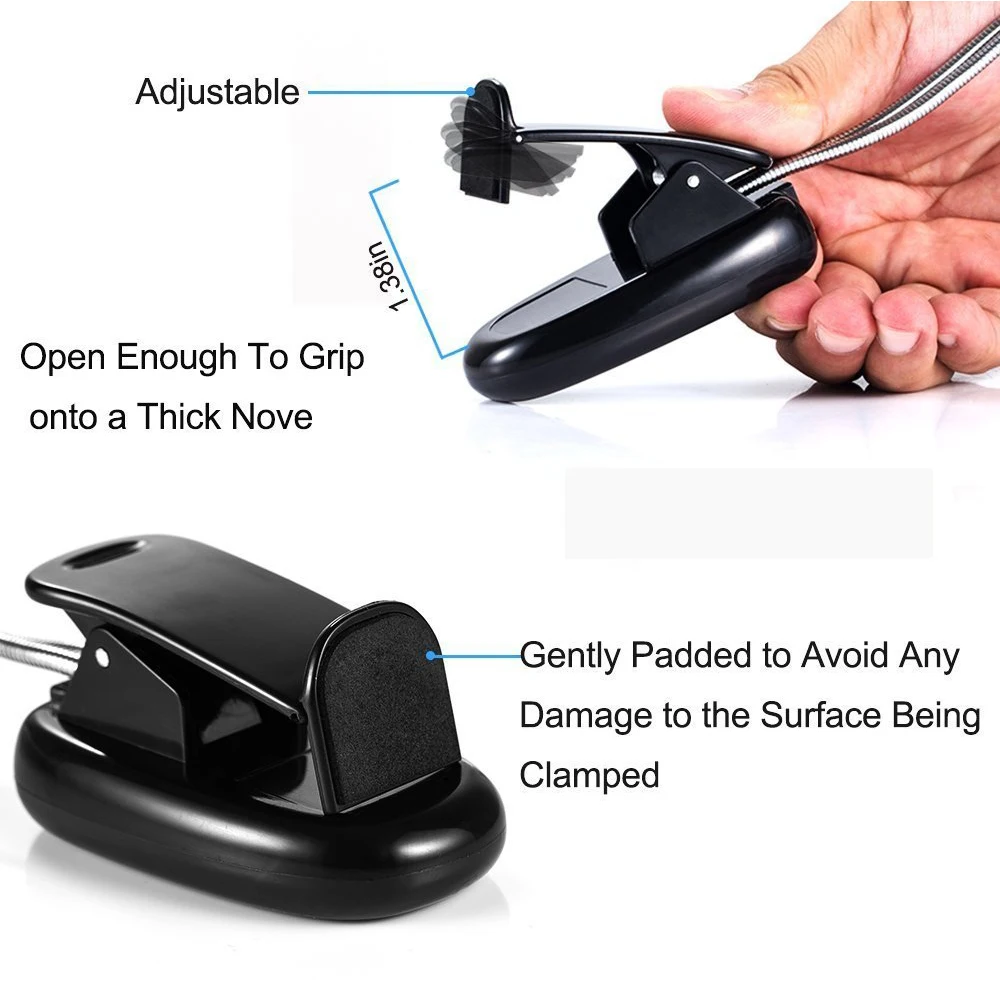 Мини-светильник DONWEI с двойной головкой 4 светодиода зажимом питанием от