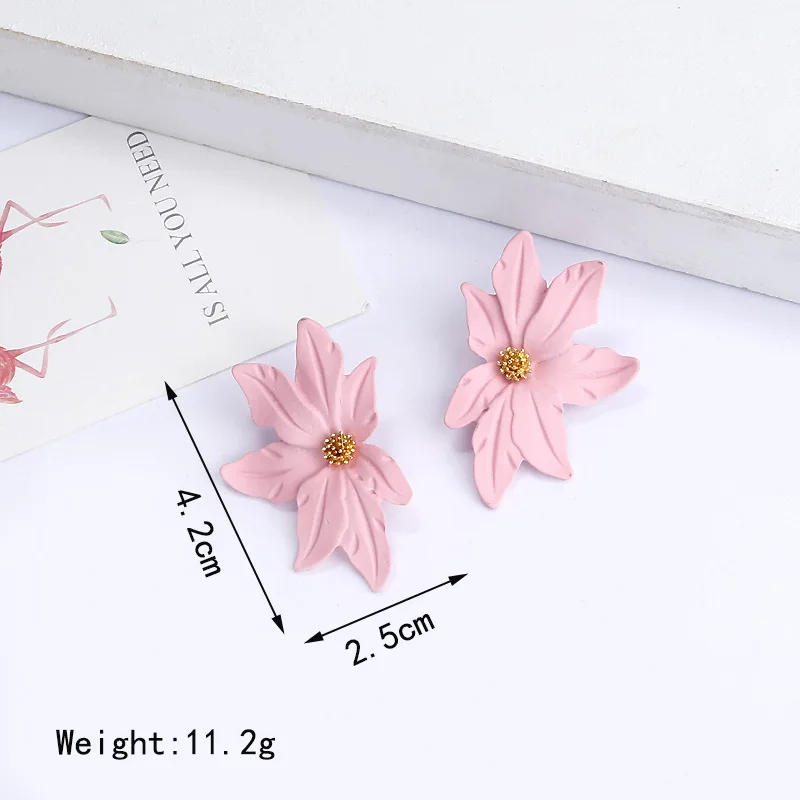 2019 New Arrival Cute Plant Resin Women Hyperbole Stud Earrings Small Fresh With Color Flowers Fashion Jewelry | Украшения и