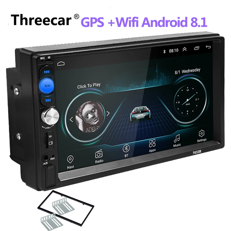 radio frame Автомагнитола 2 Din Android 8,0 Автомагнитола 7 дюймов 1024*600 автомобильный аудио плеер gps навигация Wifi Bluetooth мультимедиа плеер новейший - Цвет: radio frame