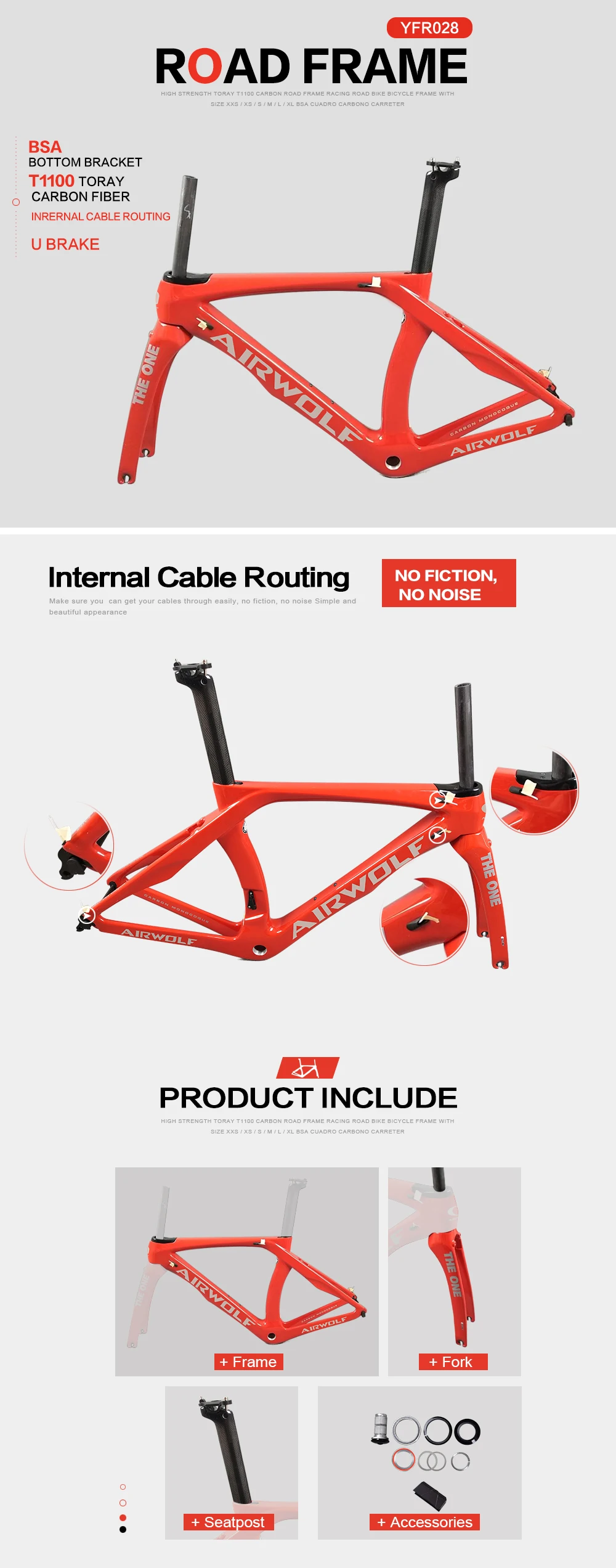 Airwolf полный toray T1100 карбоновая рама для велосипеда telaio bici da corsa carbonio avaliable BSA/PF30/BB30 принимаем OEM Раскрашенная оправа углерода