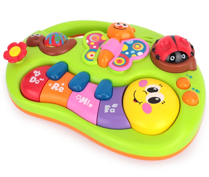 HOLA 927 детские игрушки обучающая машина, игрушка с подсветкой и музыкой и обучающими сюжетами, Игрушка музыкальный инструмент для малышей 6 месяцев