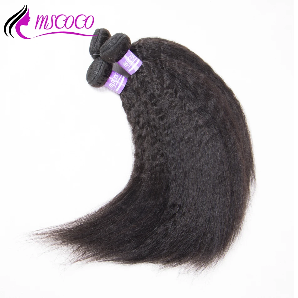 Волосы Mscoco бразильские волосы волнистые прямые пупряди из 3 человеческих волос с