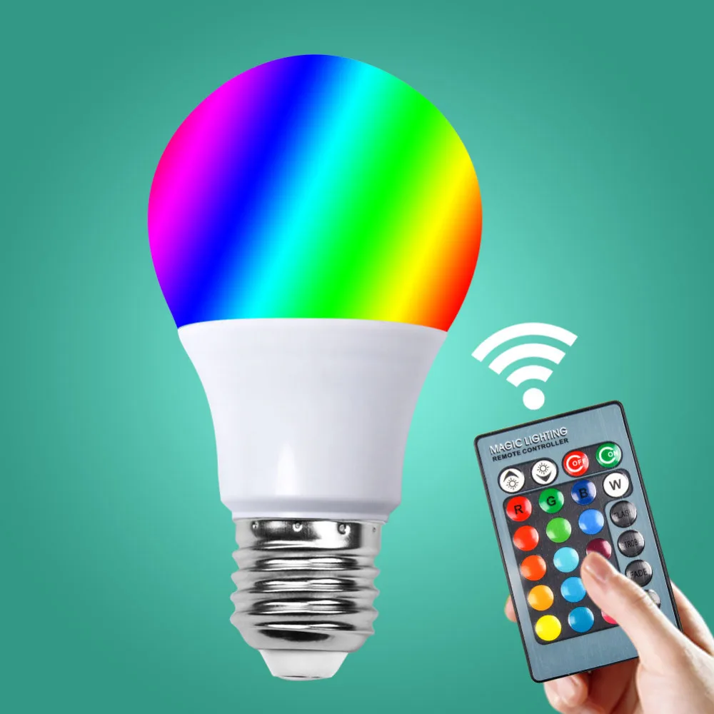 Светодиодный ночник движения Сенсор PIR инфракрасный музыкальная лампа RGB AC 220 V E27