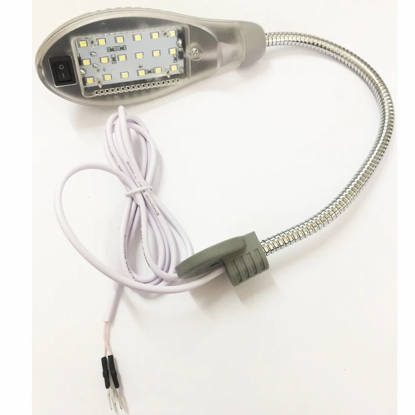 LED 18 пришивная лампа на гусиную шею магнитное основание + штепсельная Вилка для