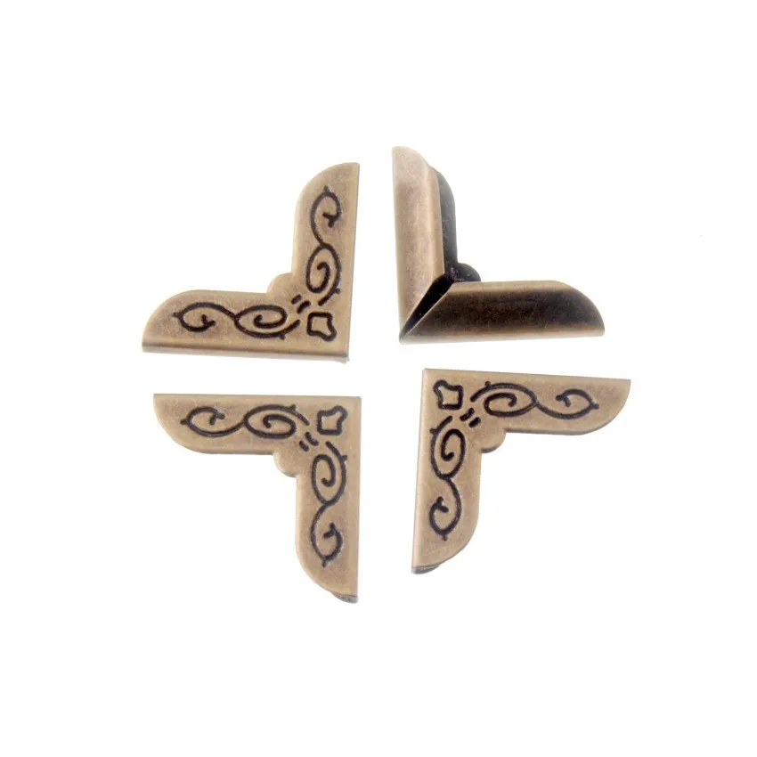 Antique Bronze 12 шт., бронзовые/Серебристые/Золотые Альбомы для скрапбукинга, меню, папки, угловые протекторы 33x23 мм(толщина 6 мм - Цвет: Antique Bronze