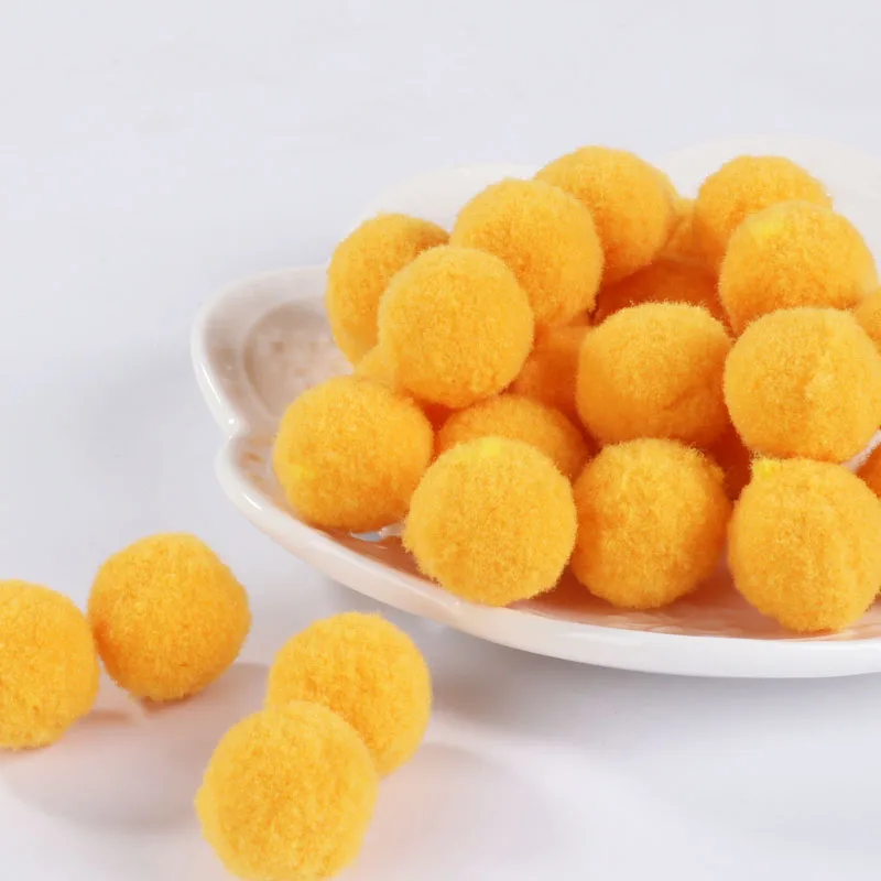 38 Ginger Yellow 100 шт помпоны 25 мм помпоны шарики для DIY вечерние украшения дома сада свадьбы швейная одежда детские игрушки аксессуары - Цвет: 38 Ginger Yellow