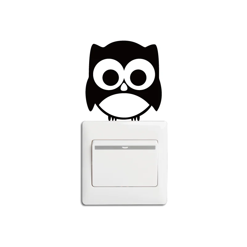 Сова-9 милая сова виниловый переключатель наклейка смешной мультфильм Настенная