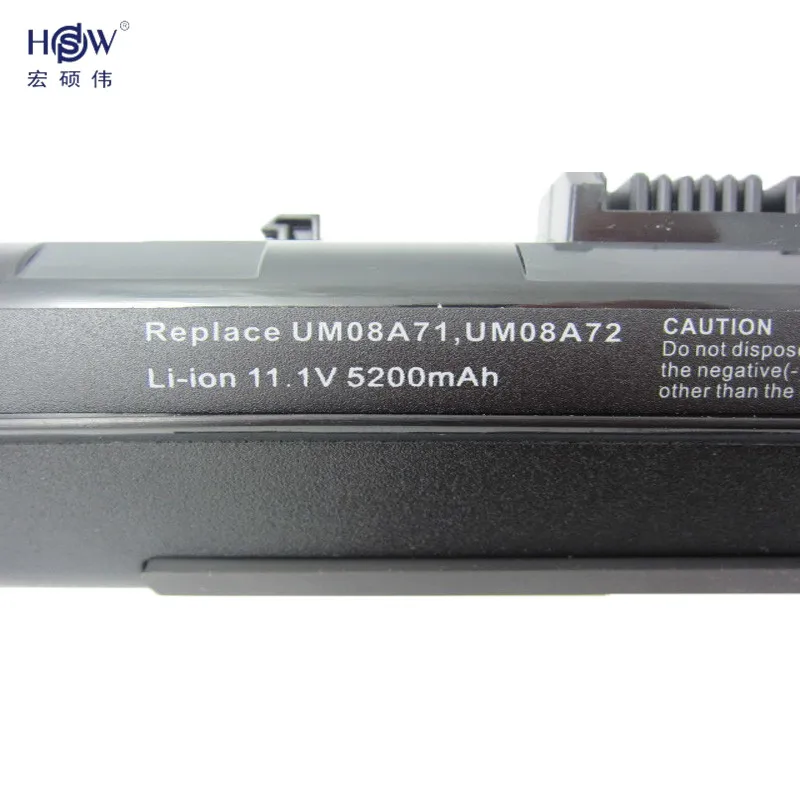 HSW 6 ячеек Новый 5200 мАч аккумулятор для ноутбука Acer Aspire One A110 A150 ZG5 UM08A71 UM08A72 UM08A73 UM08B74