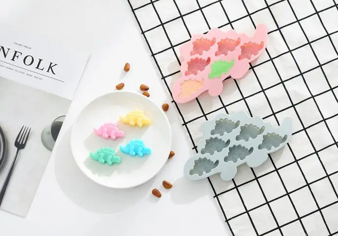 1 шт. милый мультфильм динозавр силиконовые формы 6 сетки 3D DIY сахар конфеты ремесло помадка формы торт приборы для украшения выпечки поднос для печенья