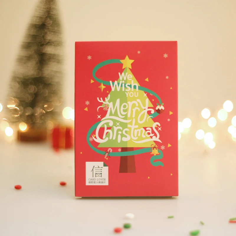 30 шт./компл. брендовая открытка для влюбленных Рождественская на день рождения