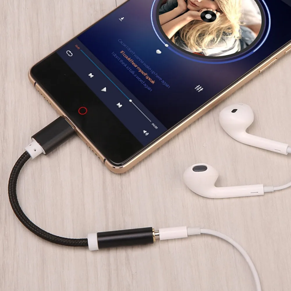Cherie USB Type C Adapter Audio Cable Type-C To 3.5mm Jack Headphone Aux Converter For Samsung S10 Plus Xiaomi Huawei Connectors | Мобильные