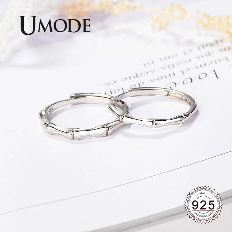 Комплект колец UMODE из стерлингового серебра 925 пробы для пар мужчин и женщин